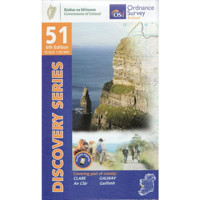 Irish Discovery Map 51, Clare and Galway